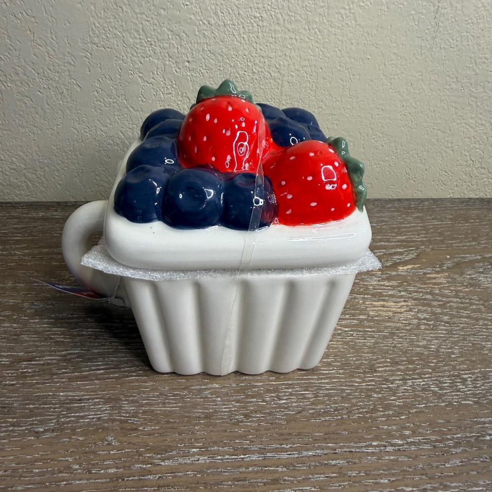 New! Target Bullseye Playground Berry Basket Ceramic Mug with Lid, Spring 2026